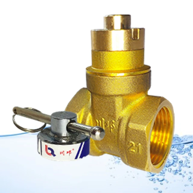The intelligent water valve with encryption lock head is a kind of gate valve, which also belongs to brass knife gate valve