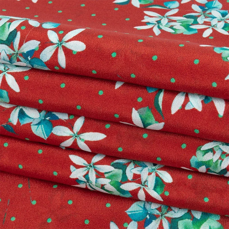 high quality 12MM 100%Silk crepe de chine fabric mulberry silk CDC digital print fabric