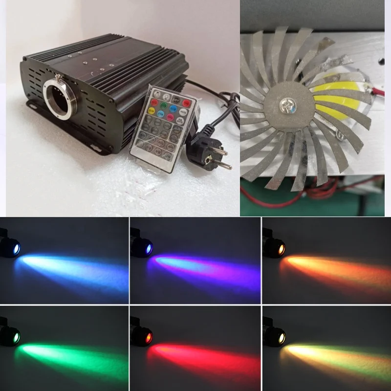 Wholesale super brightness 220v 45w RGBW twinkle LED fiber optic illuminator for home