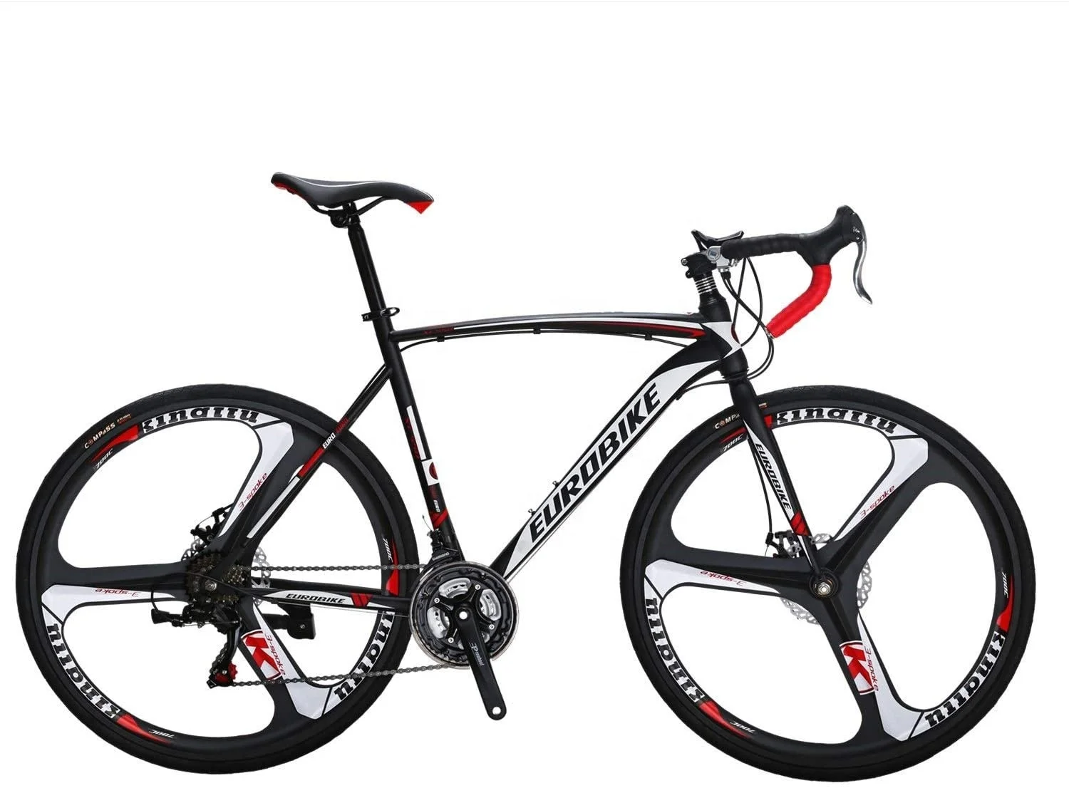 Road Bike EURXC550 21 Speed 54 cm Frame 700C 3-Spoke Wheels Road Bicycle Dual Disc Brake Bicycle