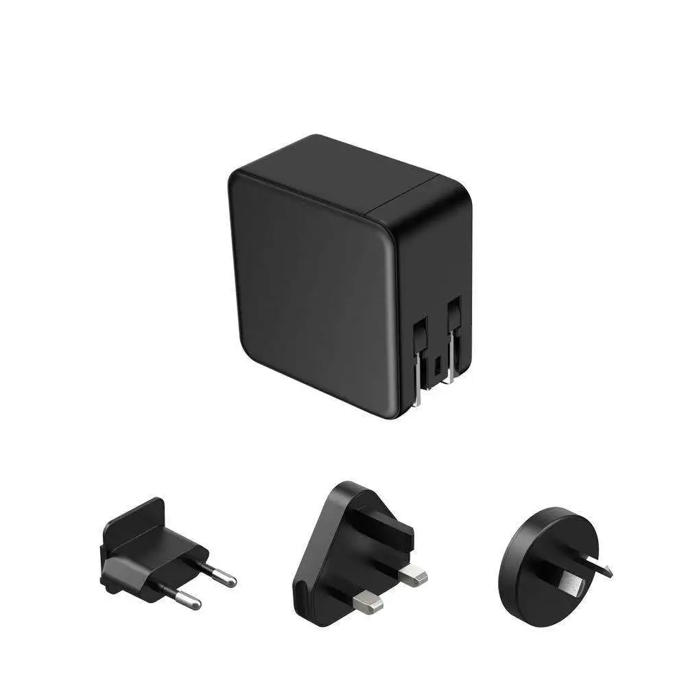 Customized Logo 65W EU UK PD QC 3.0 USB Type C Port Fast Charge Wall Charger Dual Travel Adapter Universal For Iphone Android