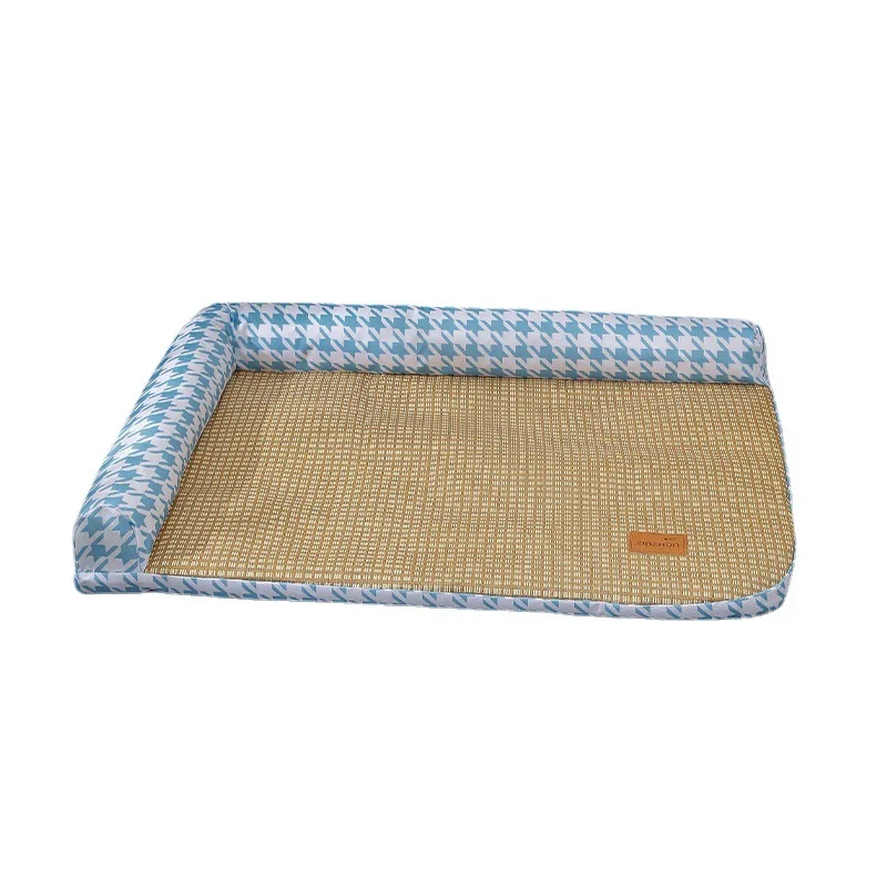 Household Pet Supplies Cat and Dog House Large Wicker Cat Bed Ice Nest Half Detachable Washable Cooling Mat