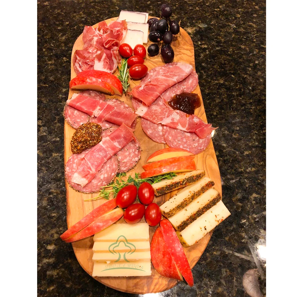 Handmade Olive Wood Cutting Board Kitchen Chopping Board 100% Olive Wood Cheese Bread Serving Board
