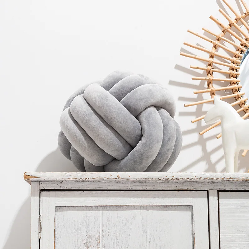 knot ball pillow Soft Home Decorative Pillows Handmade Knotted Plush Pillow ball modern decorative led chandelier for home