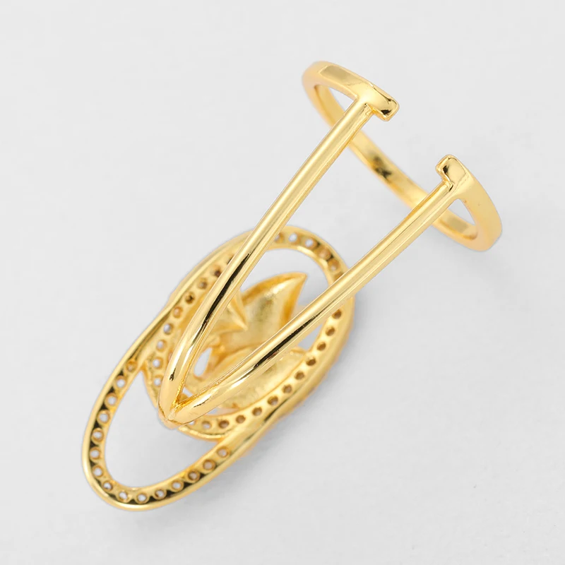 2024 Women Fashion Rhinestone zircon Beaded fingertip ring jewelry eye ring adjustable metal nail protective cover rings