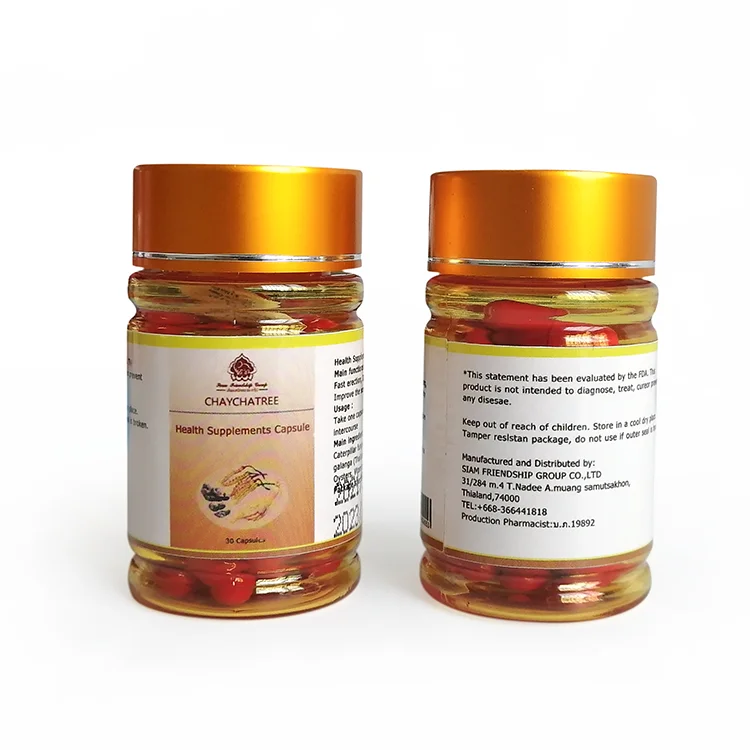 Male Pills with Horny Goat Tribulus Ginseng Yohimbe Bottle 30ct Private Label Healthcare Supplement