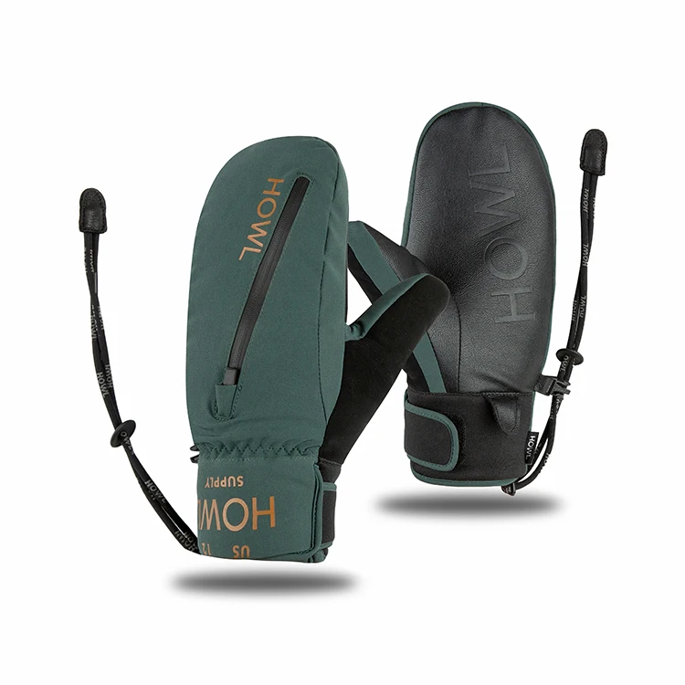 Зимние лыжные уличные спортивные водонепроницаемые и Нескользящие плюшевые теплые перчатки из искусственной кожи с сенсорным экраном от производителя