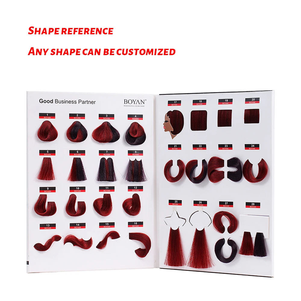 17 colors hair shade card for MORFOSE hair dye book