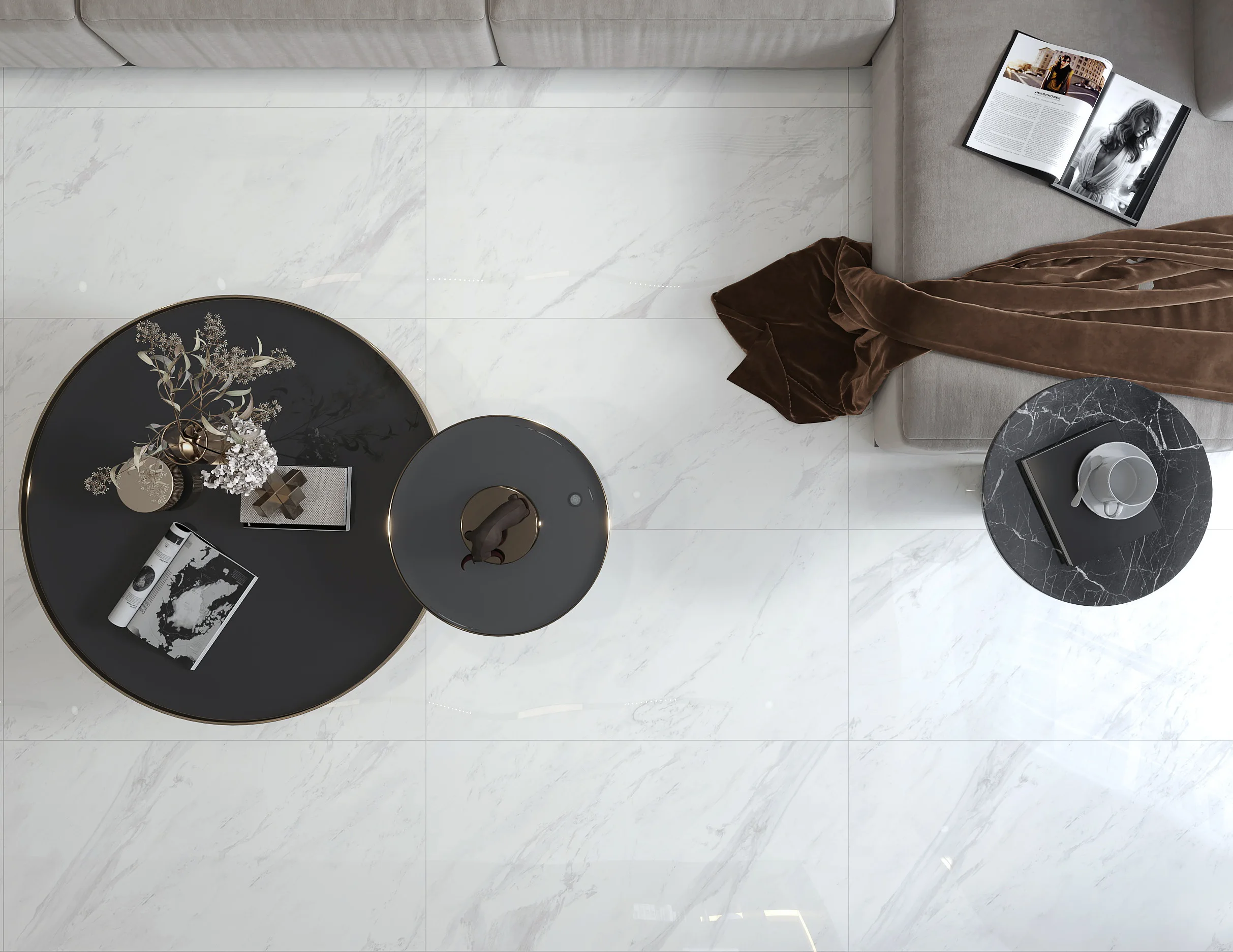 Fish Maw White 600X1200mm High Quality Nature Stone Design Long Super Wear Resistant Sintered Marble Stone Tile