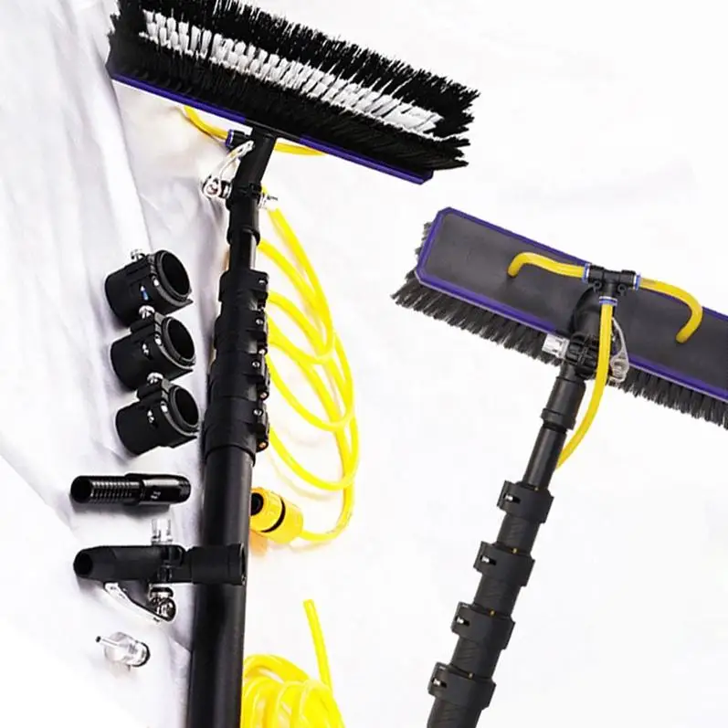 Carbon Fiber Tube Pole tubos lac negro de acero al carbono Adjustable 2023 Environmental Protection Long Handle Cleaning Brush