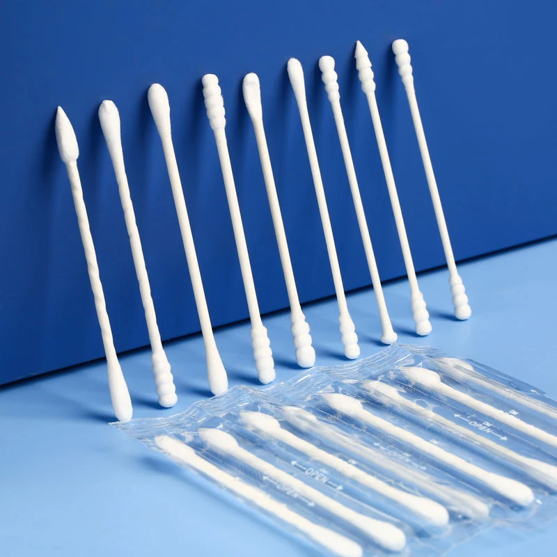 Cotton Swab Bamboo Cotton 100 pcs Bamboo Stick Cotton Buds with paper box Makeup Remover Swab