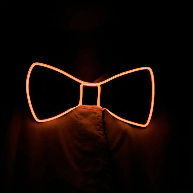 Горячая Распродажа, мигающий светящийся галстук-бабочка из электролюминесцентной проволоки, мужской галстук-бабочка со светодиодной подсветкой, свадебные светящиеся товары для вечеринок