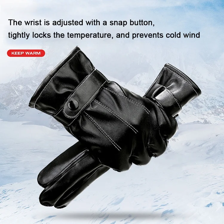 Кожаные перчатки для мужчин зимние защитные улицы женщин