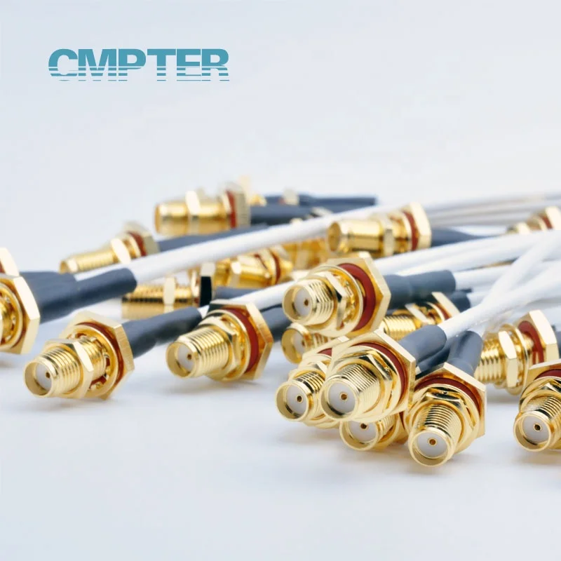 SMA connector female waterproof bulkhead SMA Female crimp RG188 Cable,  sma female connector