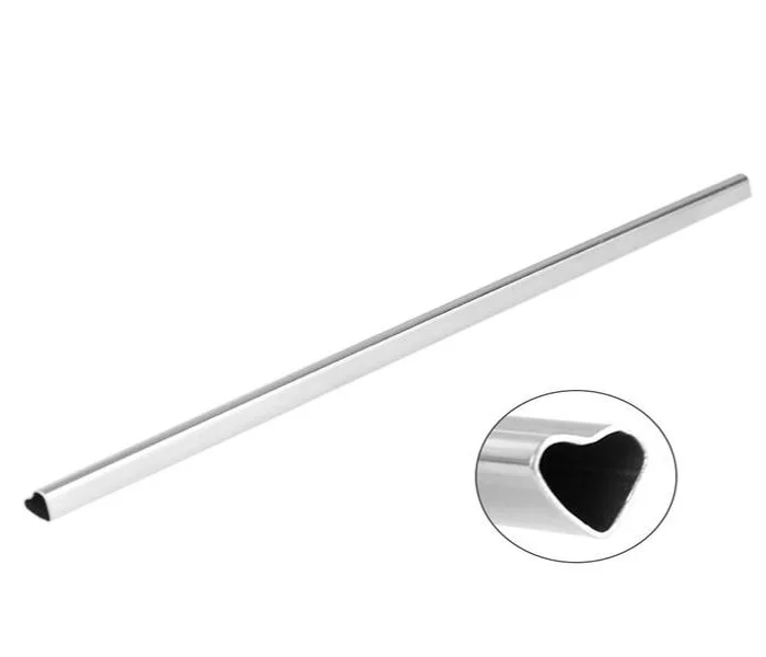 
Heart Shaped Reusable Stainless Steel Drinking Straws With Brusher 