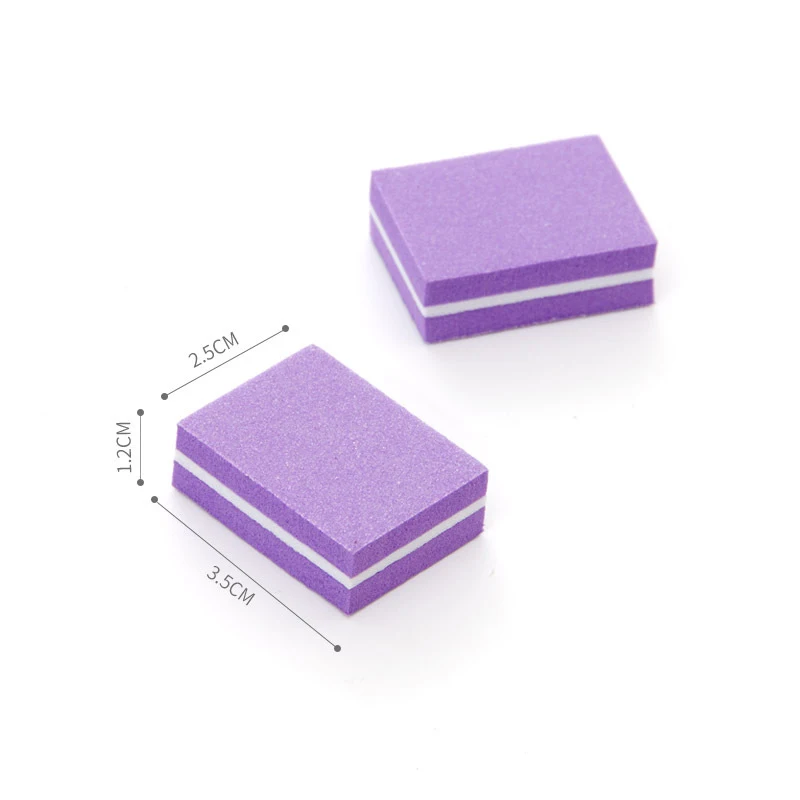 Wholesale Square Sponge Nail File 100/180 Mini Nail Buffer Beauty Manicure Tools Press On Nail Tools