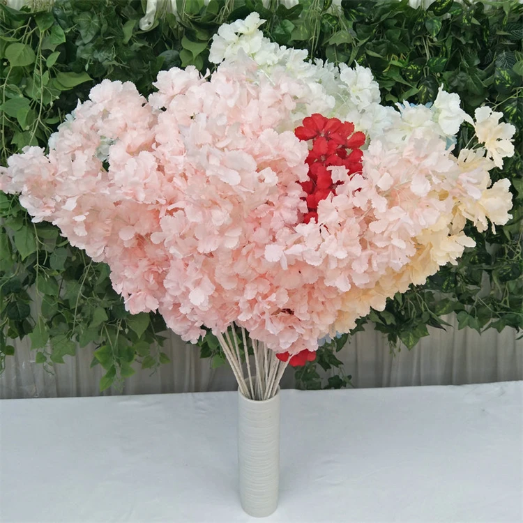 White Purple Red Cherry Blossom Artificial Flower Tree Decoration Wedding Centerpiece Silk Cherry Blossom Branches