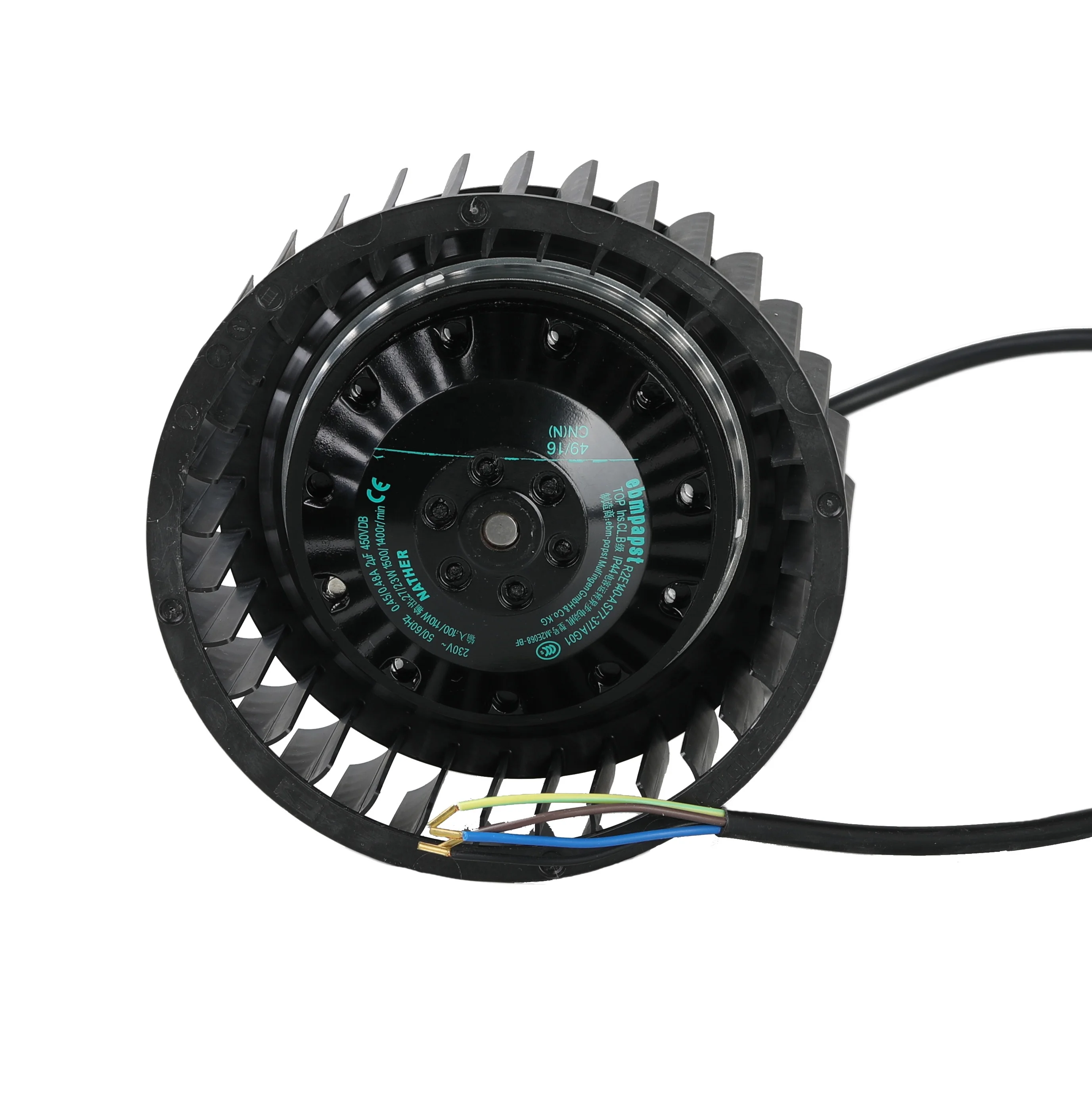 R2E140-AS77-37/AG01  ebmpapst centrifugal fan  EBM FAN TYPE:R2E140-AS77-37/AG01  EBMPAPST FAN AC 230V 140 mm