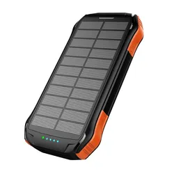 Outdoor Waterproof 10000mAh Battery Pack Wireless Power Bank Portable Charger Solar Panel Power Bank Phone Case
