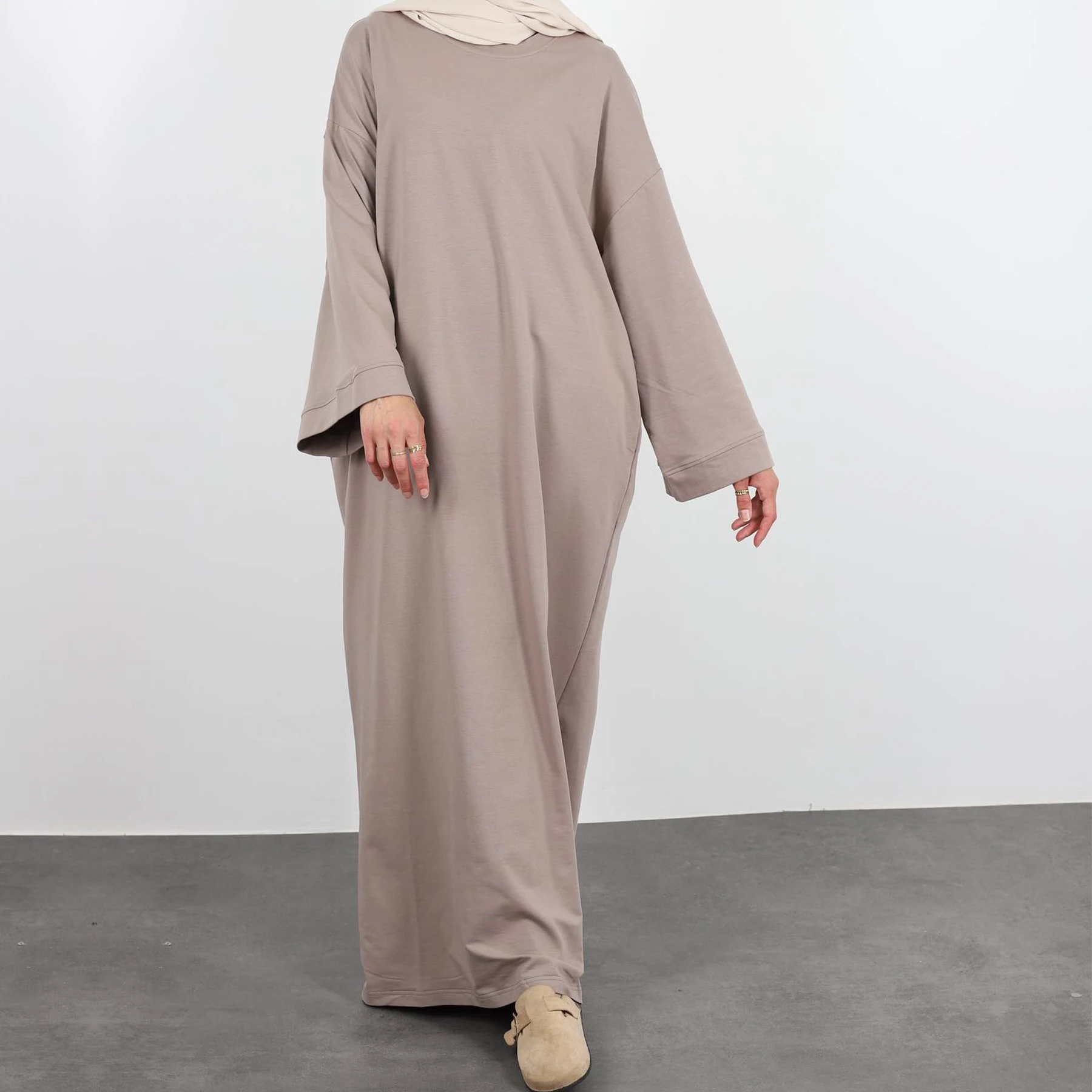 Loriya New Sweatshirt Abaya Muslim Dresses Daily Wear Casual dresses Plain Simple Women Abaya islamic clothing