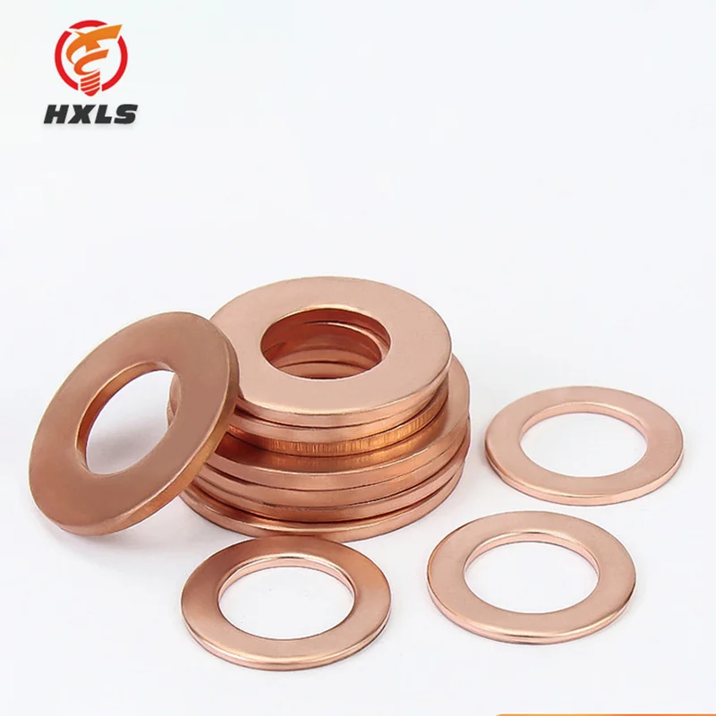 Supply colored metal circular flat wing washer, sealing washer, stamped circular washer, purple copper flat washer