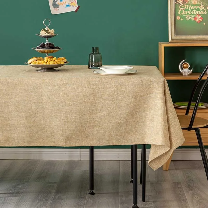 Factory outlet Wedding party polyester linen look table cloth