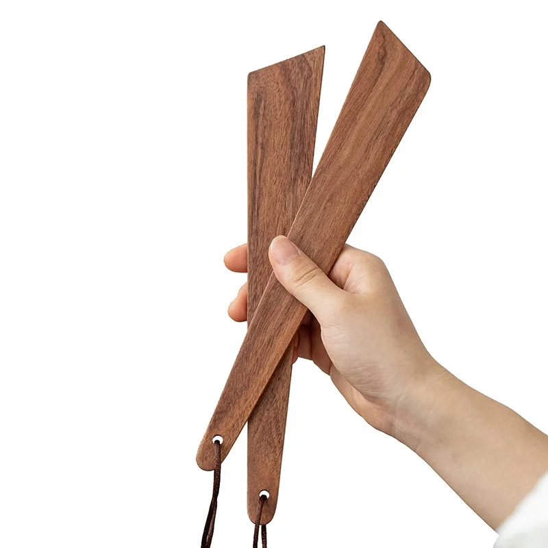 Customized Bamboo Wooden Pot Scraper Clean Wok Pan Pot Tool Teakwood Cooking Utensil Kitchen Tool Acacia Wood Cooking Turner