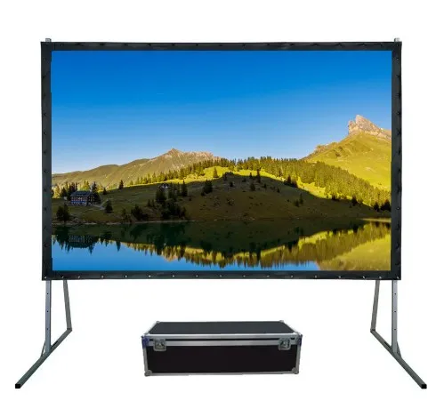 Projector Screen with Stand 100 inch 16:9 HD 4K Outdoor Indoor Projection Screen for Home 3D Fast-Folding Projector Screen