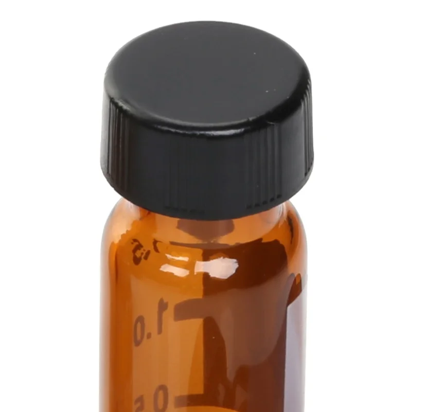 Hot Selling Product 9mm Black Closed Top PP Screw Cap with White PTFE/Red Silicone Septa