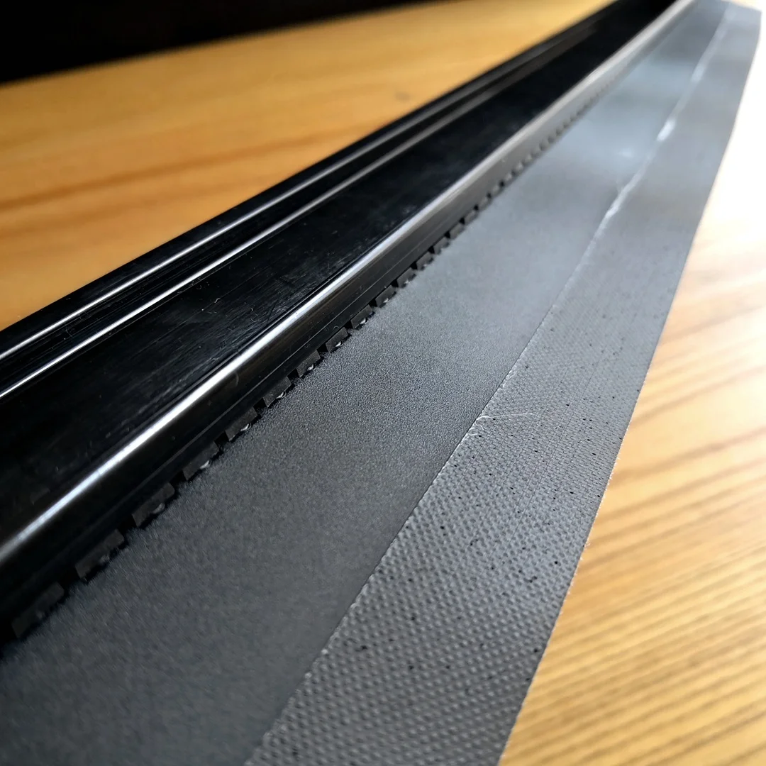 Industrial Automatic High Speed Door Zipper PVC Rapid Rolling Shutter Door Rail Zipper Keder Weldable by High Frequency Hot Air