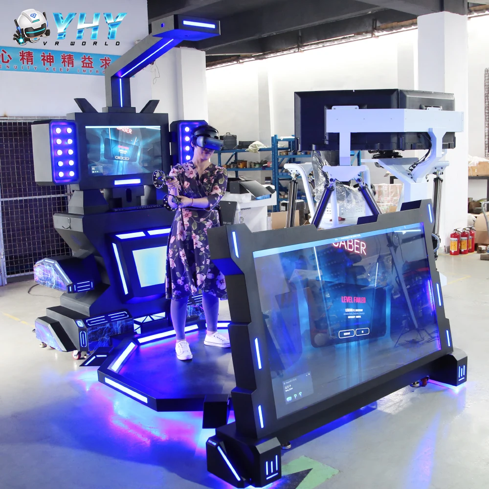 YHY 65 Inches Screen Over 60 Games Play Station Vr Machine 9D Virtual Reality Shooting Dance Music Game Machine Vr Stand