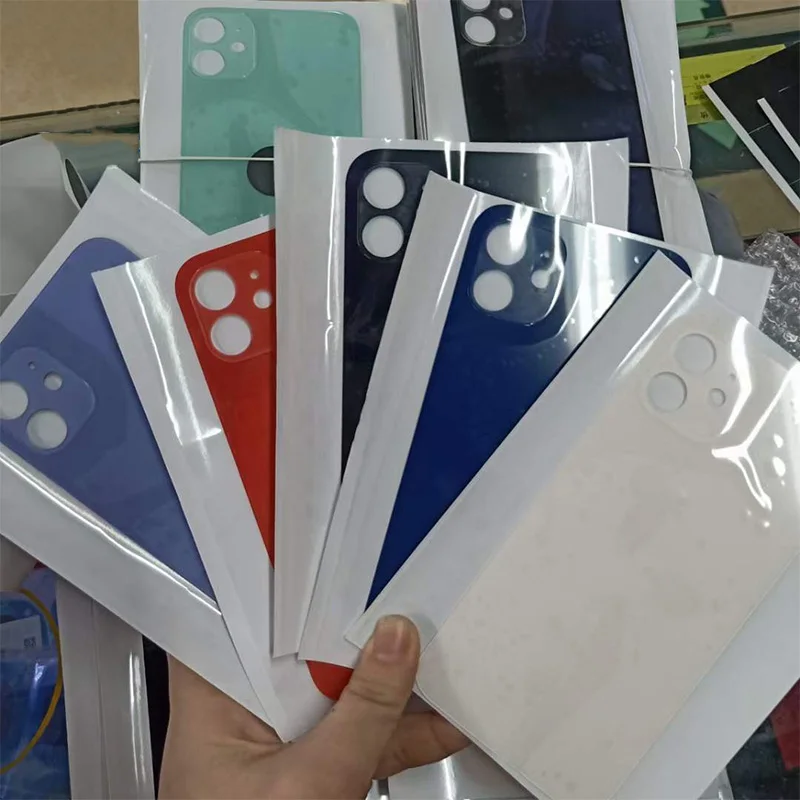 Задняя крышка с большим отверстием стекло логотипом для iPhone 8 8Plus X XR XS max SE 2020 11 12 13 Pro Mini замена