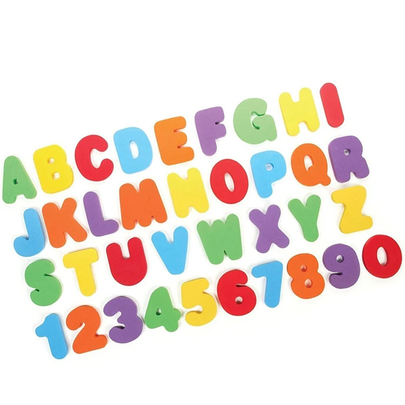  Amazon Hot Salesbathroom kids bath tub baby toy 36pc eva foam letters and 10pc number toys
