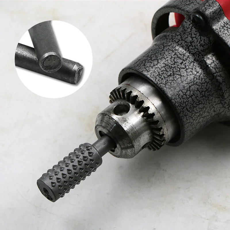 5Pcs 1/4' Drill Bit Rotary Rasp File Set for Woodworking Knife Wood Carving Tool Carpentry Wood Cutting Tools WorkDrill Bit Set