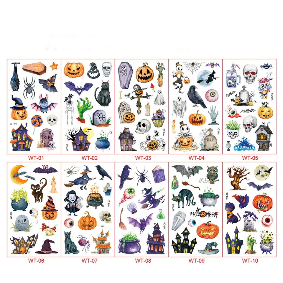 henna tattoo stickers for girls boys mans woman halloween tattoo stickers water transfer temporary