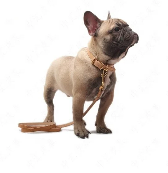 High Quality Vintage Handmade Customized Genuine Leather Belt Keychain Dog Collar Craft Product Vegetable Tanned Saddle Leather