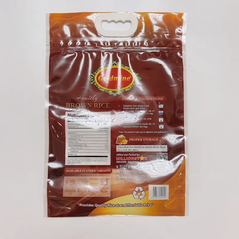 PVC PE custom printed edible organic mung beans cereal ziplock vacuum sealer bags ziplock bag