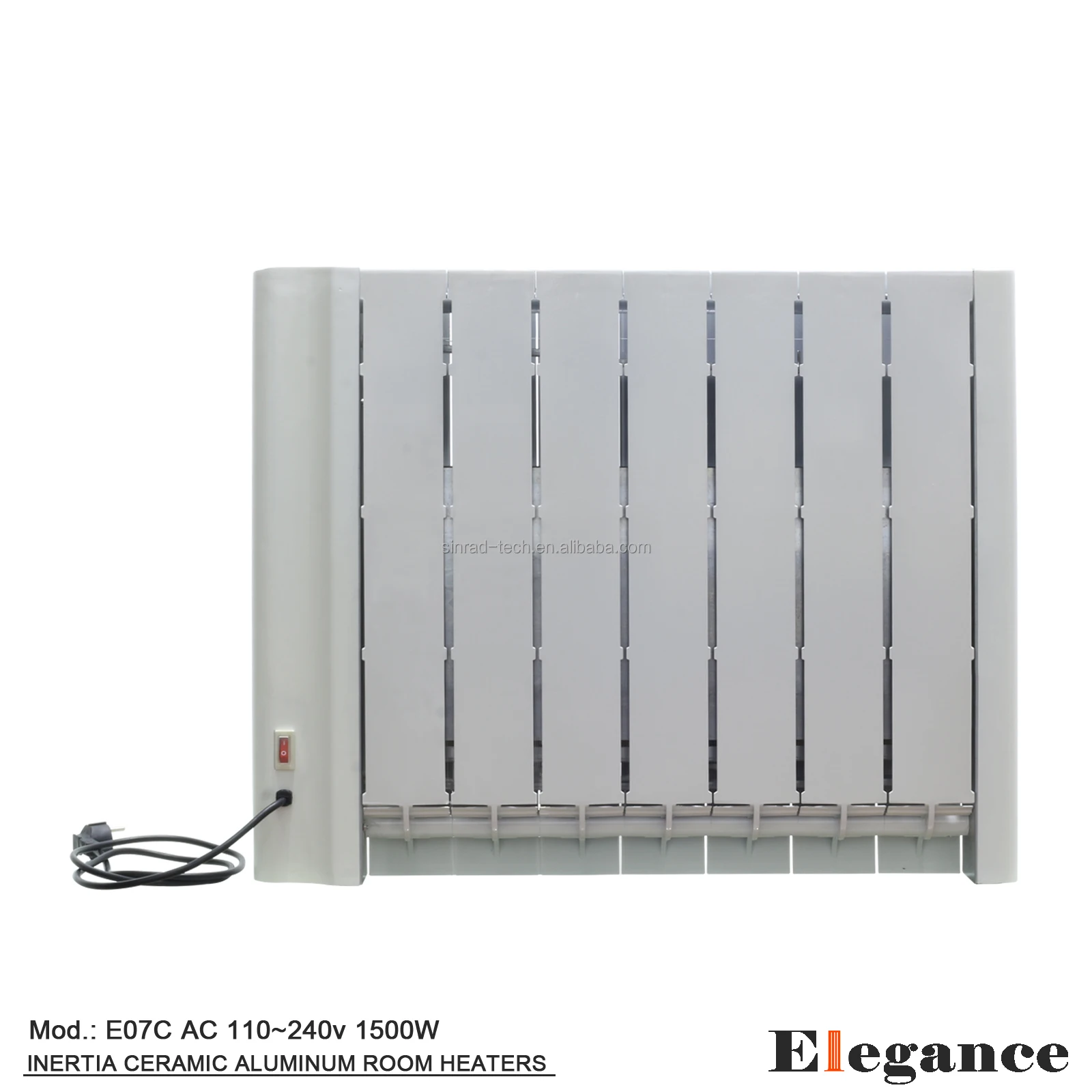 Ceramic resistance with high thermal inertia E07C 1500W 220-240V  Aluminium housing digital thermostat  large room heater
