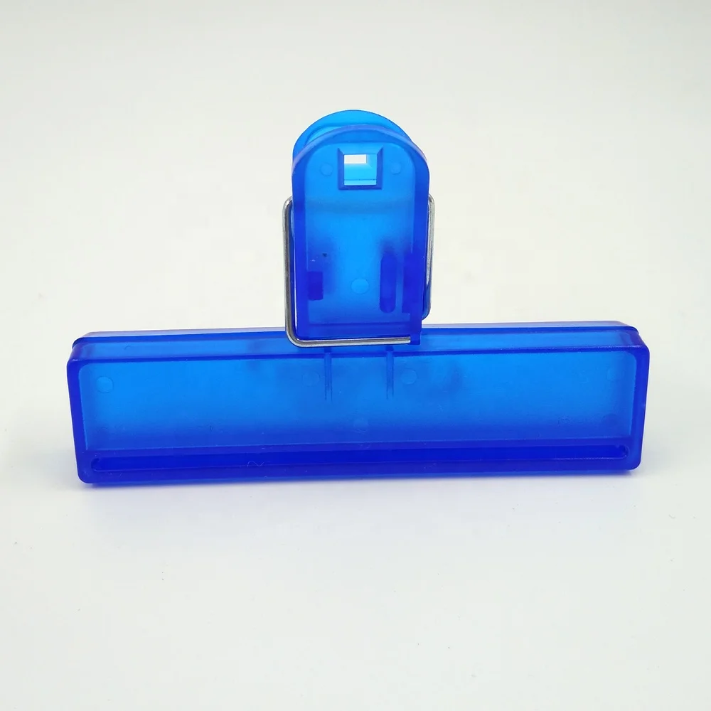 Advertising 4 inch t shape food snack bag sealing clip 10cm plastic file binder clips chip clips