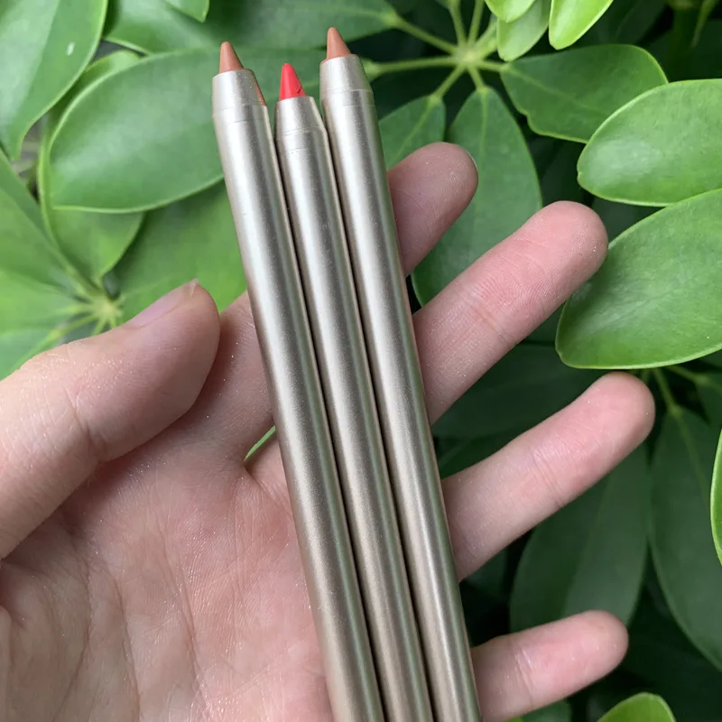 OEM Vegan Makeup Long Lasting Waterproof Lip Liner Pencil High Pigmented Brown Creamy Lip Plumping Lip Liner