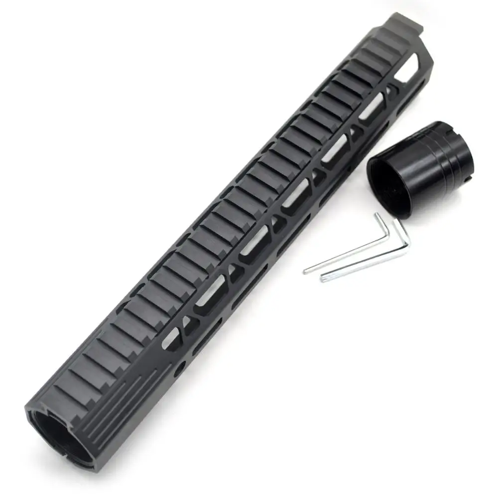 
Aplus New Clamp Style Low profile Black 12 inch .308/7.62 M-LOK Rail System Ultra slim Free Float Handguard fits DPMS 