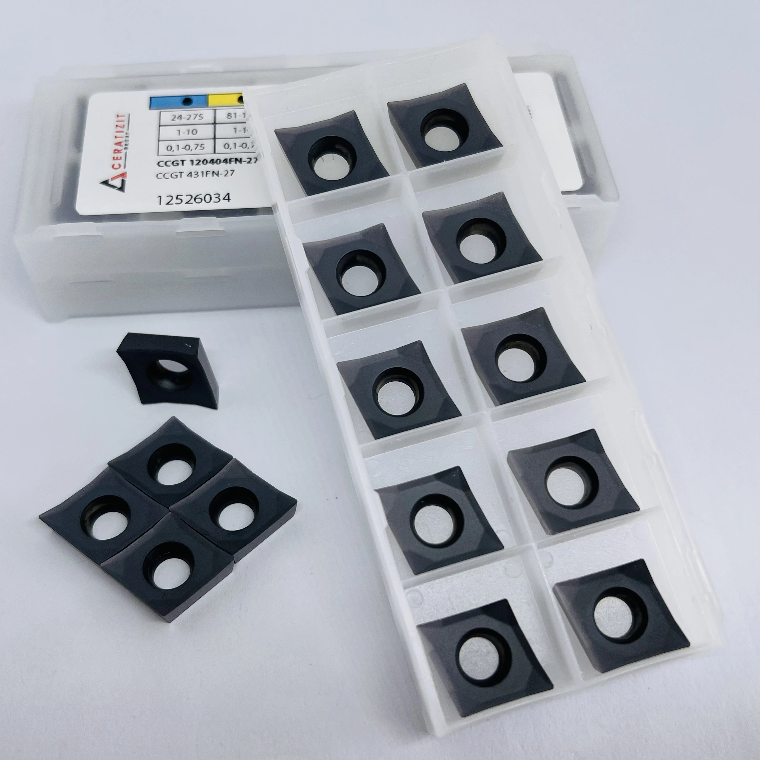 CERATIZITs CCGT120404FN-27 режущих инструментов CTPX715 CNC токарные вставки