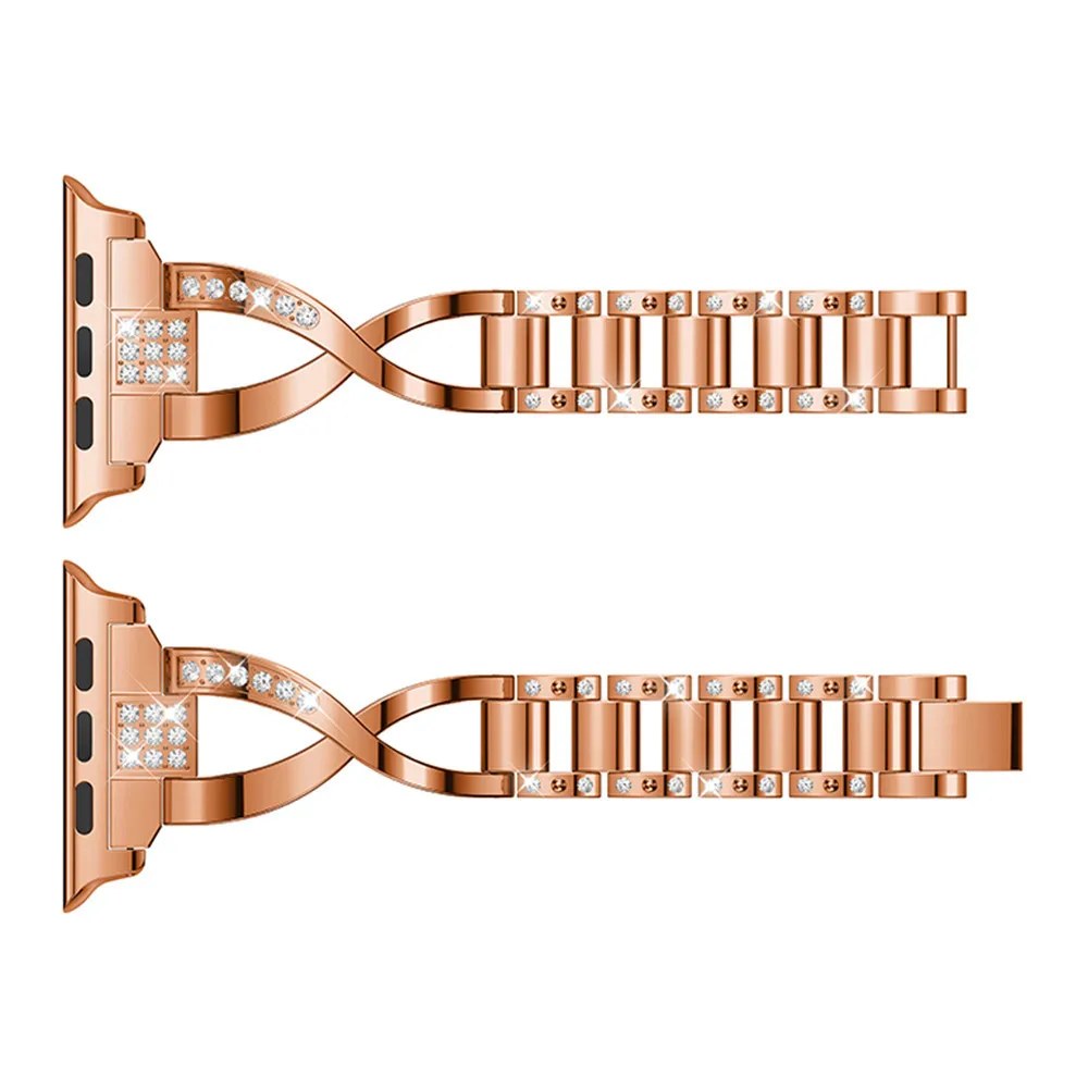 Luxury Watch Strap Metal Band Chain  Bracelet Watch Band For iwatch
