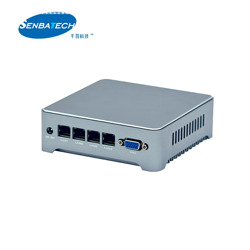 Celeron J4125 Firewall Mini Pc Pfsense Router Appliance Ubuntu Linux Vpn with 4 Lan DDR4 2400MHz Mini-PCIE support WIFI/4G