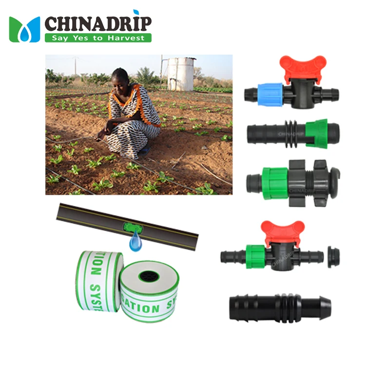 drip tape irrigation drip pipe fittings pipe with pressure compensated dripper inside for farm irrigation system