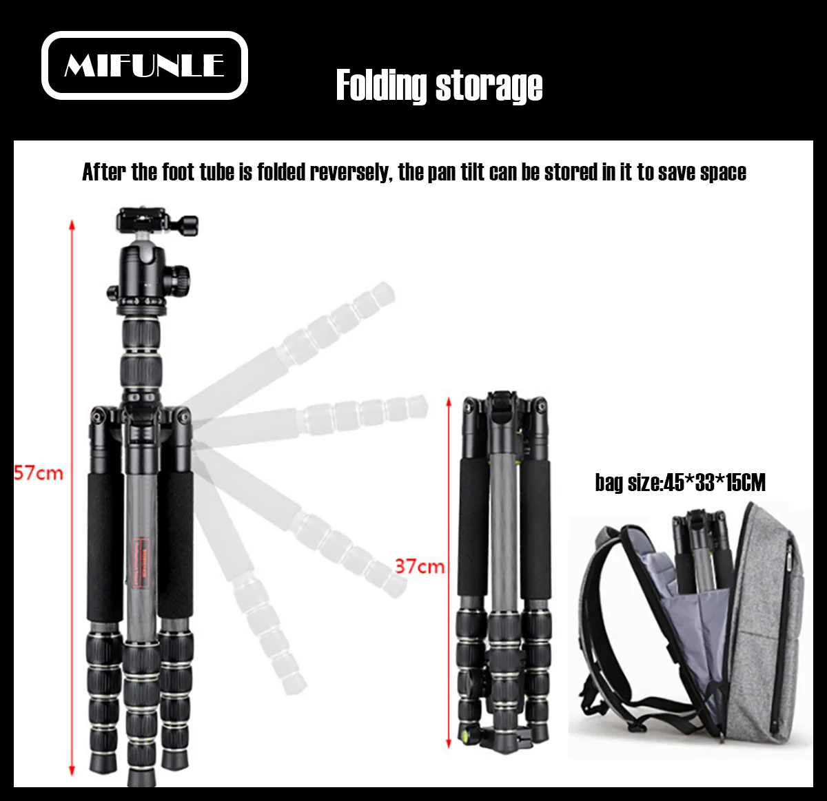 Подходит для всех цифровых камер, Профессиональный Телескопический штатив из углеродного волокна с быстроразъемной пластиной и шаровой головкой