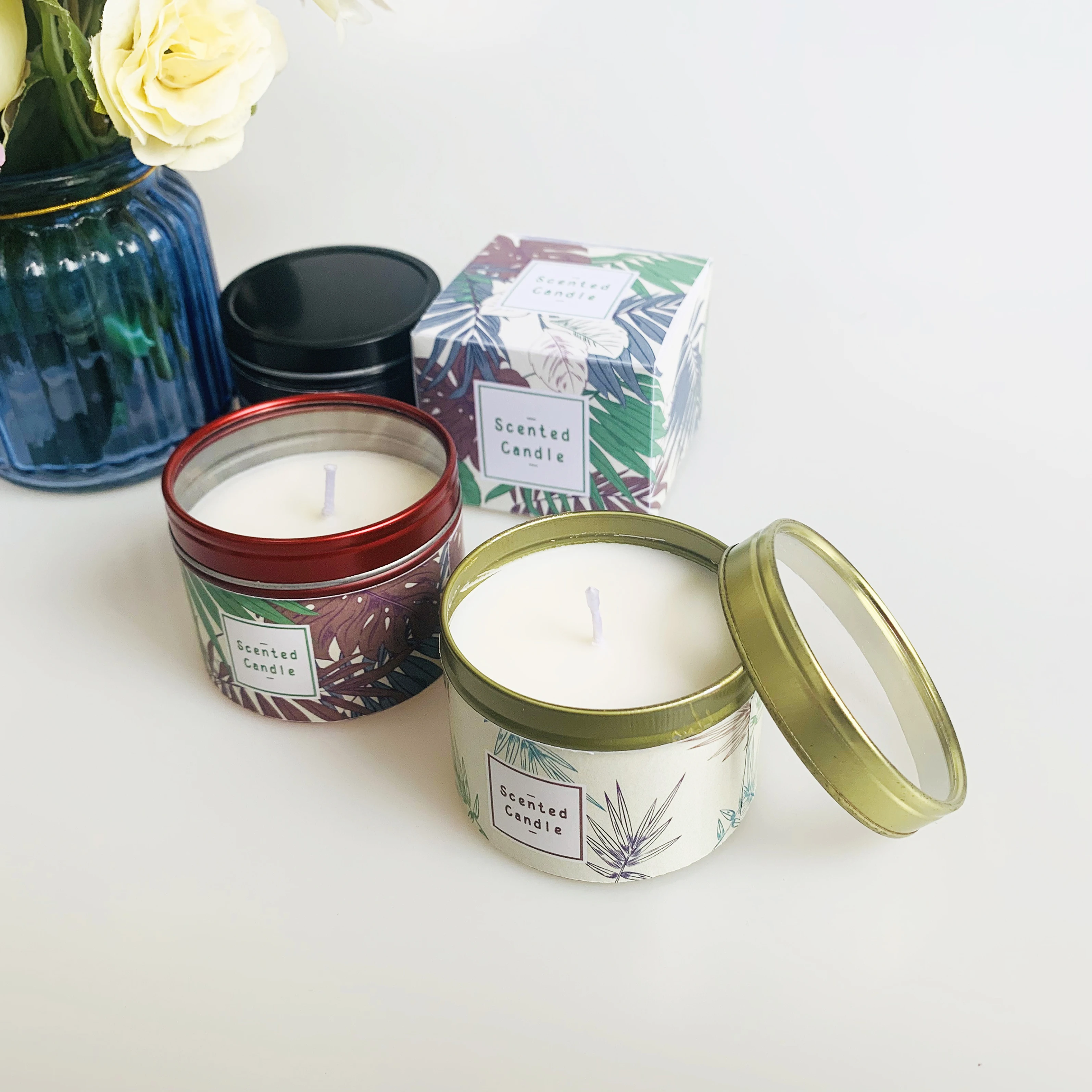 Small Size  Soy Wax Traveling Tin Aroma Candles Wholesale Manufacturer Tin Scented Candles