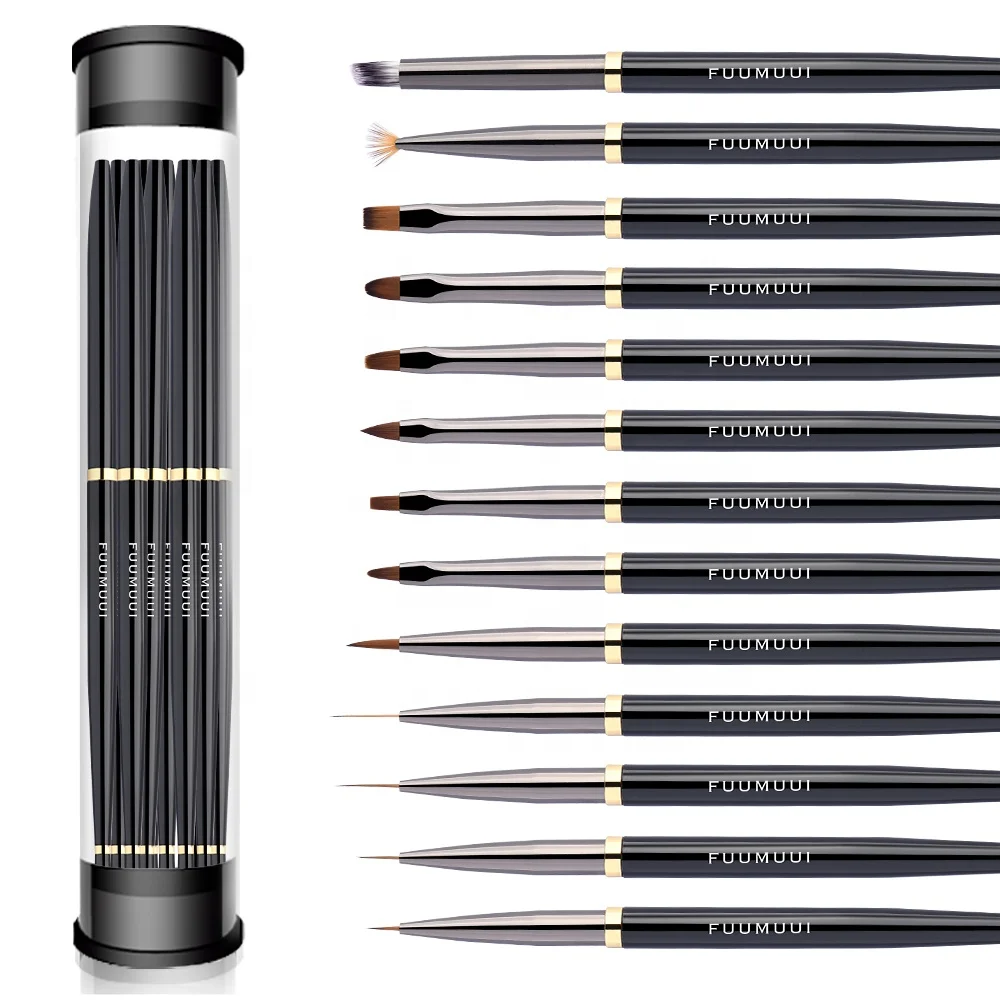 Набор милых кистей для дизайна ногтей, набор 3d-кистей в форме русалки, пользовательская кисть для УФ-геля, кисть для подводки ногтей, 5 мм 14 мм 20 мм, ручка для рисования ногтей