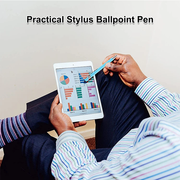 Wholesale New Soft Touch Screen Stylus  Metal Ball Pen With Engraved Custom Logo Multi Color 1.0 mm Writing Width For Gift