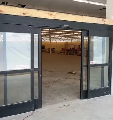 CN Factory Commercial Tempered Glass Automatic Glass Sliding Door Controller With Microwave Motion Sensor